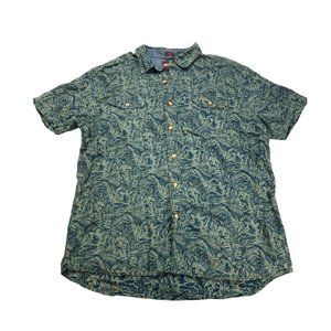 Alesbury Men’s Tropical Print Button Down Shirt